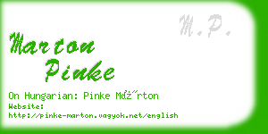marton pinke business card